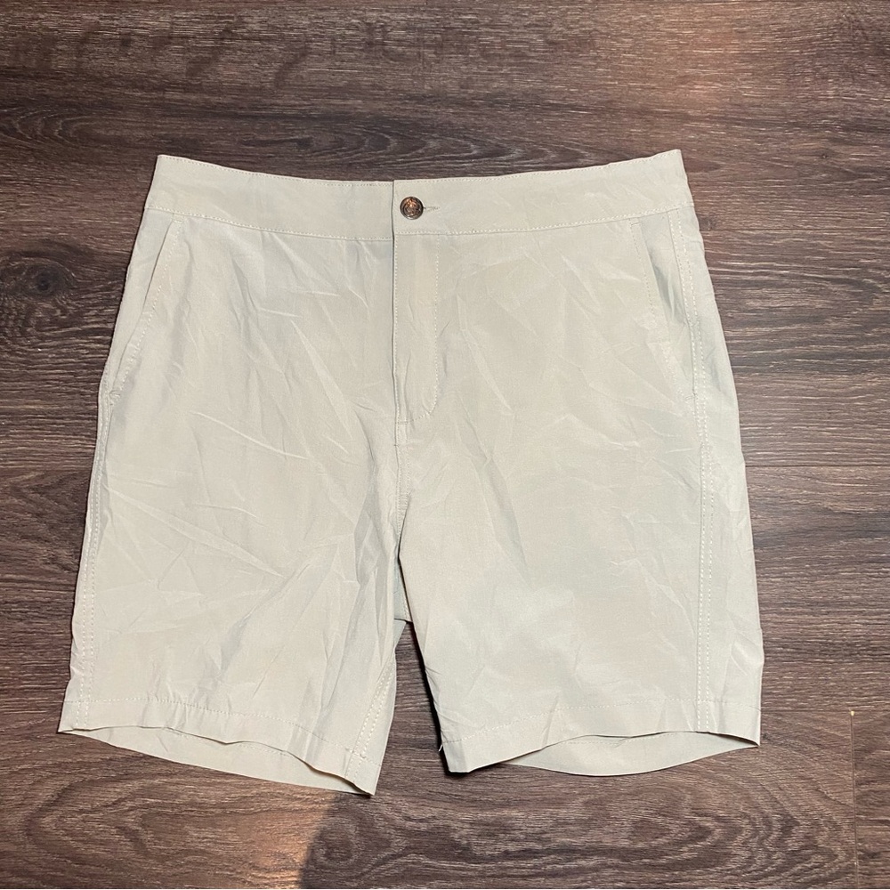 Mr.Swim Men's Tan Flat Front Shorts